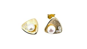 Ohrstecker Perle 585 GG