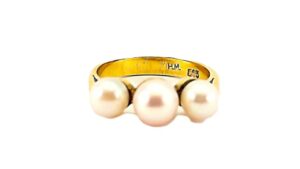 Damenring Perle 585 GG