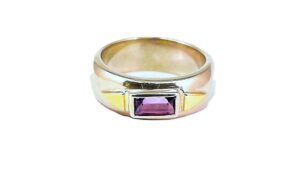 Damenring Einsteiner 925 AG bic. gelb/weiss