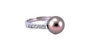 Damenring Perle 750 Weißgold