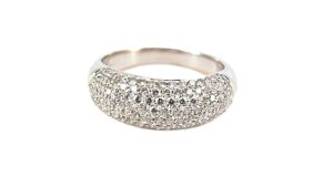 Damenring Mehrsteiner 750 Weißgold