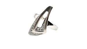 Damenring Mehrsteiner 925 Ag rhodiniert