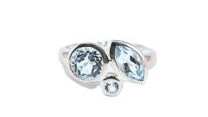 Damenring Mehrsteiner 925 Ag