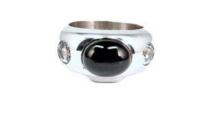 Damenring Mehrsteiner Bandring 925 Ag