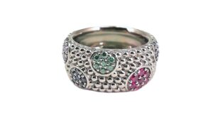 Damenring Mehrsteiner 925 Ag