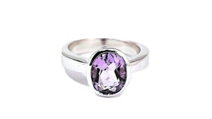 Damenring Einsteiner 925 Ag rhodiniert