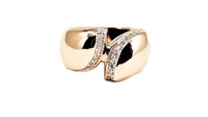 Damenring Mehrsteiner 925 Ag Rosé vergoldet