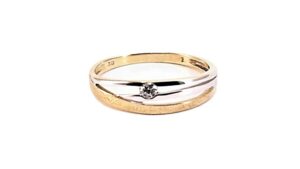 Damenring Einsteiner 333 GG/Rhodiniert