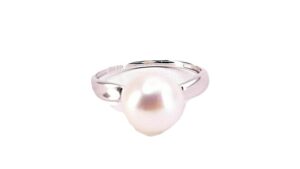 Damenring Perle 585 WG