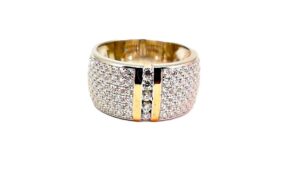 Damenring Mehrsteiner 925 AG bic. rosé/weiss