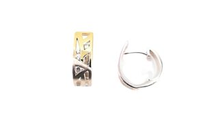 Creolen 925 AG bic. gelb/weiss