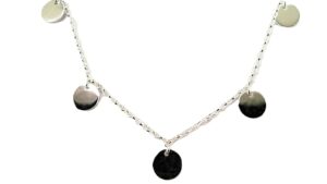 Collier mit Behang Gravurplatte 925 Ag