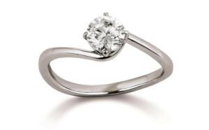 Damenring Einsteiner 925 Ag rhodiniert