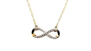 Collier Mehrsteiner Unendlichkeitszeichen 585 GG