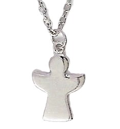 Collier mit Behang Schutzengel 925 Ag rhodiniert