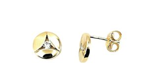 Ohrstecker Einsteiner 925 AG gelb vergoldet