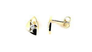 Ohrstecker Einsteiner 925 AG gelb vergoldet