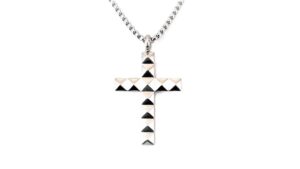 Herrencollier Kreuz Edelstahl