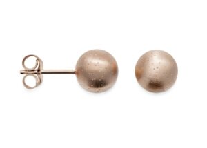 Ohrstecker ohne Stein Kugel 925 Ag Rosé vergoldet