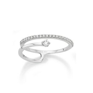 Damenring Mehrsteiner 925 Ag rhodiniert