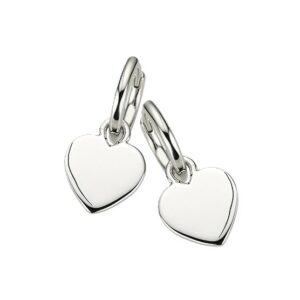 Creolen Herz 925 Ag rhodiniert