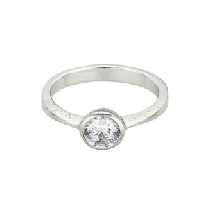 Damenring Einsteiner 925 Ag rhodiniert