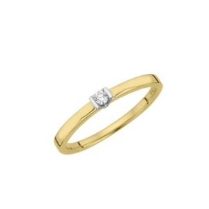 Damenring Solitär Antragsring 585 GG/WG