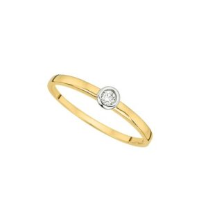 Damenring Solitär Antragsring 585 GG/WG