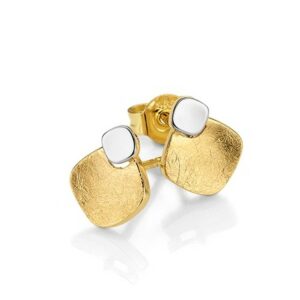 Ohrstecker ohne Stein 585 GG/Rhodiniert