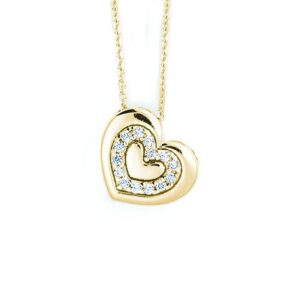 Collier mit Behang Herz 585 GG