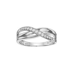 Damenring Mehrsteiner 925 Ag rhodiniert