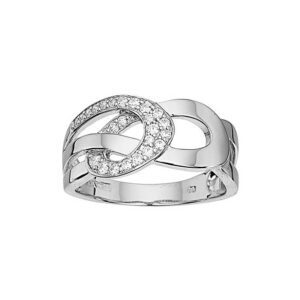 Damenring Mehrsteiner 925 Ag rhodiniert