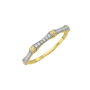 Damenring Mehrsteiner Beisteckring 333 GG/Rhodiniert