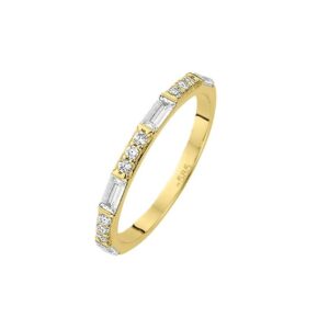 Damenring Mehrsteiner Beisteckring 375 GG/Rhodiniert