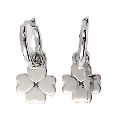 Kindercreole Kleeblatt 925 Ag rhodiniert