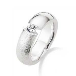 Damenring Einsteiner 925 Ag rhodiniert