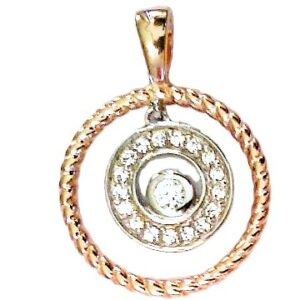 Anhänger Mehrsteiner 925 AG bic. rosé/weiss