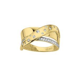 Damenring Mehrsteiner 333 GG/Rhodiniert