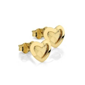 Ohrstecker ohne Stein Herz 333 GG