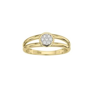 Damenring Mehrsteiner 333 GG/Rhodiniert