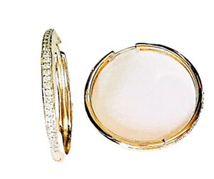 Creolen 925 AG bic. gelb/weiss