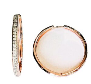 Creolen 925 AG bic. rosé/weiss