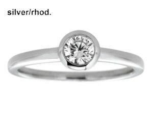 Damenring Einsteiner 925 Ag rhodiniert