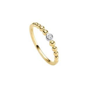 Damenring Einsteiner 333 GG/Rhodiniert