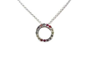 Collier Mehrsteiner 925 Ag rhodiniert