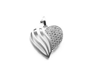 Anhänger Herz 925 Ag rhodiniert