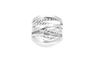 Damenring ohne Stein 925 Ag rhodiniert