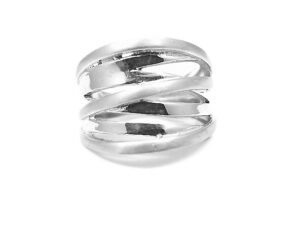 Damenring ohne Stein 925 Ag rhodiniert