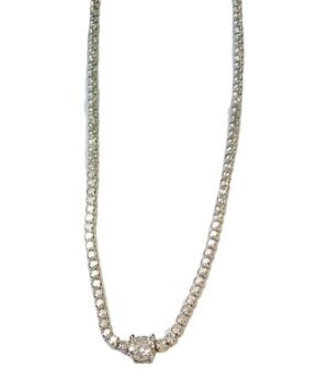 Collier Mehrsteiner 925 Ag rhodiniert