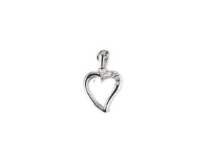 Anhänger Herz 925 Ag rhodiniert